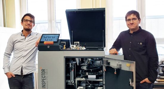 Supervising the BULKINSPECTOR project right from the start: Oliver Born (left), responsible for the development of the programming, and Marc Schumacher (right), responsible for the design work