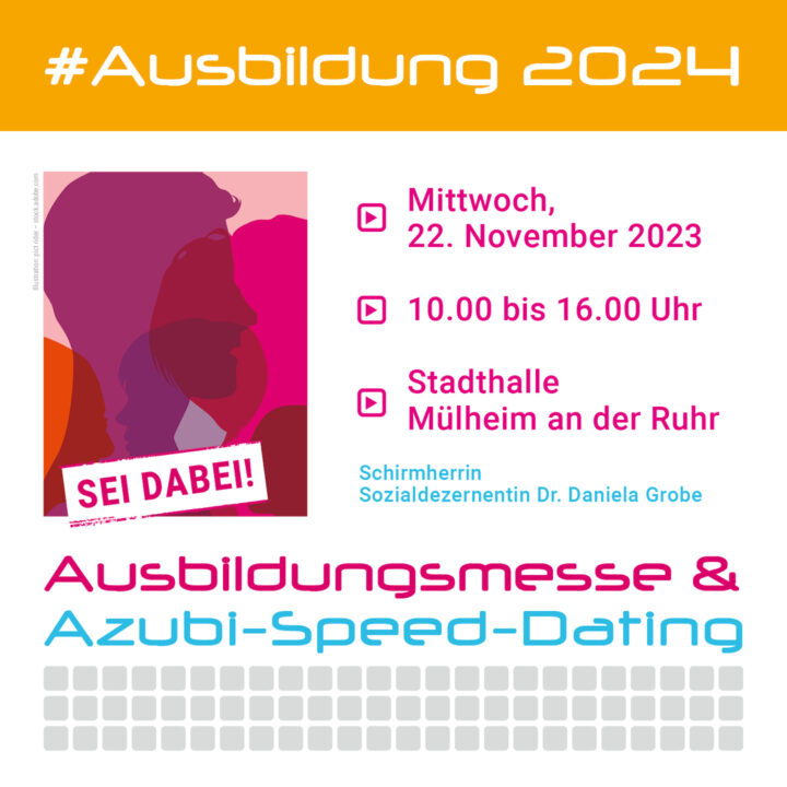 #Ausbildung 2024 - Ausbildungsmesse & Azubi-Speed-Dating in Mülheim an der Ruhr - Infografik